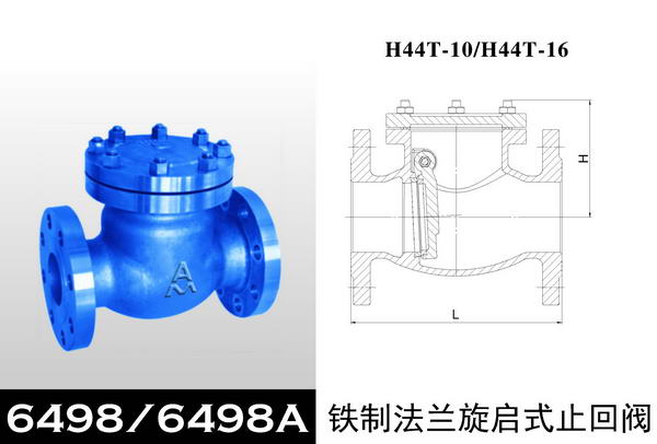 鐵制法蘭旋啟式止回閥