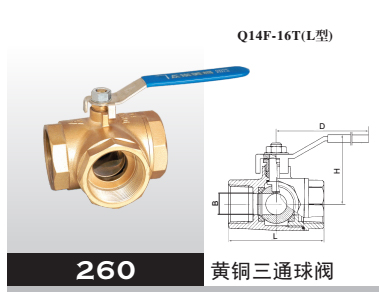 黃銅三通球閥